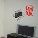 MOVIE CLIPBOARD AND POPCORN TV ROOM WALL DECAL STICKER HOME