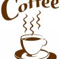 Coffee Cup Wall Decal Sticker Morning Breakfast Shop Home Decor Art