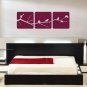 3 Panels with Modern Tree Branch and Birds Decal Sticker Vinyl Wall Art Graphic