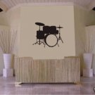 DRUM SET Wall Mural Decal Sticker Music Drums Drummer Band Drumstick Percussion