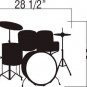 DRUM SET Wall Mural Decal Sticker Music Drums Drummer Band Drumstick Percussion