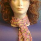 Girls Hand Crafted Scarf 36% Polyamide 54% Acrylic 10% Rayon Purple Yellow Pink White Price: 9.95