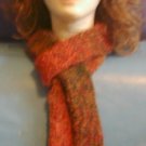 Hand Crafted Scarf Very Soft and Warm Mixed Fiber Orange Rustic Length: 2 Foot Price: 14.95