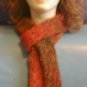 Hand Crafted Scarf Very Soft and Warm Mixed Fiber Orange Rustic Length: 2 Foot Price: 14.95