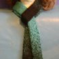 Hand Crafted Scarf  Very Soft Mix Fibers Turquoise and Black. Price: 14.95
