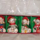 4  Porcelain Teddy Bear Cmas Ornaments Size: 2 3/4" H Price: 3.95