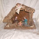 Rustic Nativity Scene Made in Italy Made from Wood, Moss 8" H x 10 1/4" W x 4 3/4" D Price: 12.95