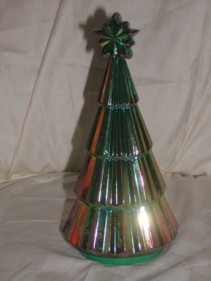 Irradecent Chrismas Tree Flip upside down reveal a lid 8" Hx 4" Dia. Price: 3.95