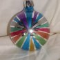 HandCrafted Silver Glass Christmas Ball Ornament w/Multi Color Burst Design Price: 3.95