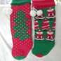 2 Knitted Cmas Stockings Green Cmas Tree over Red & Santa's & Cmas Tree's Price: 2.95