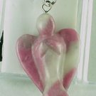 New Rhodonite Angel Pendant Necklace