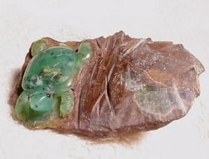 Hand Carved CHRYSOPRASE Turtle In Matrix