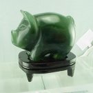 Hand Carved Genuine Jade Pig