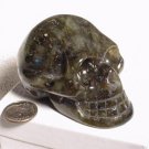 Large Hand Carved Labradorite Skull