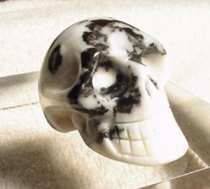 Hand Carved Quartz Jasper SKULL