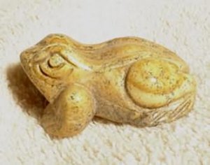 Hand Carved Picture Jasper Frog
