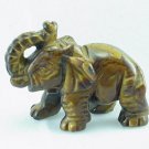 Hand Carved Tiger Eye Elephant