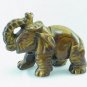 Hand Carved Tiger Eye Elephant