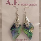 Abalone & Sterling Silver Dangle Earrings