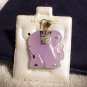 14K Gold LavenderJade Elephant Pendant