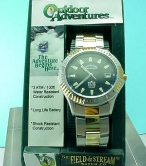New Field & Stream Tutone Calendar Dial Watch