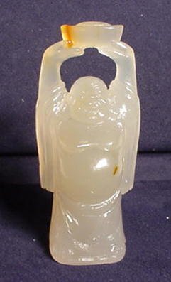 Hand Carved Chalcedony Buddha