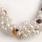 Genuine Pearl, Amethyst, Citrine and Peridot Briolettes