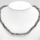 14K White Gold Silver Peacock Pearl Necklace