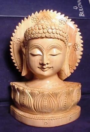 Hand Carved Buddha Bust