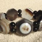 Octogon Black AGATE Bracelet