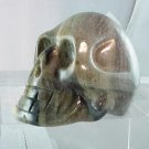 Hand Carved Silver Leaf Jasper Skull