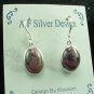 Rhodonite & Sterling Silver Dangle Earrings