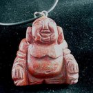 New Large Red Jasper Buddha Pendant Necklace