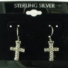 New Sterling Silver Cross Dangle Earrings 3/4" New Sterling Silver Cross Dangle Earrings 3/4"