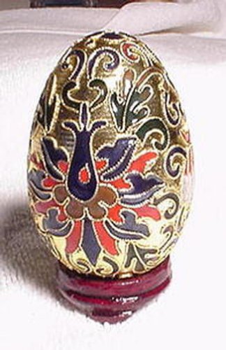 New Chinese  CLOISONNE Egg with Stand