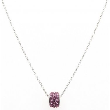 New Stanley Creations Spinner Ball Charm Necklace  Sterling Silver Crystal