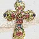 New Plique A'Jour Cloisonne Cross