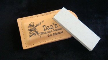 Dan's Whetstone  Soft  Arkansas Sharpening Stone & FREE Oil  & Leather Pouch