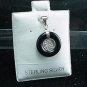 New Sterling Silver Black Onyx FU Pendant Small