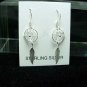New Navajo Style Dream Catcher Dangle All Sterling Silver Earrings
