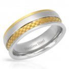 New Gentlemens Band Ring  Tutone Stainless Steel size 11 Men's