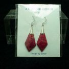 New Bamboo Coral Sterling Silver  Dangle Earrings