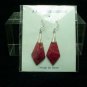 New Bamboo Coral Sterling Silver  Dangle Earrings