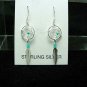 New Navajo Style Dream Catcher Dangle Sterling Silver Earrings