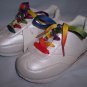 Girls Pearlized White with Rainbow Laces Toddler 8.5 Shoes Sneakers by Circo NEW
