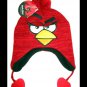 Girls Red Angry Birds Laplander Knit Beanie Hat Child One Size New