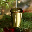 New Starbucks 3" Gold Ceramic Mini To Go Cup 2012 Christmas Ornament FREE SHIPPING New Starbucks 3" Gold Ceramic Mini To Go Cup 2012 Christmas Ornament FREE SHIPPING