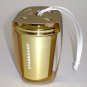 New Starbucks 3" Gold Ceramic Mini To Go Cup 2012 Christmas Ornament FREE SHIPPING
