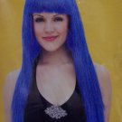24 Inch Long Blue Adult Standard Wig Party Halloween Costume Accessory 24 Inch Long Blue Adult Standard Wig Party Halloween Costume Accessory