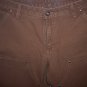 Womens Carhartt Double Knee Front Sandstone Work Carpenter Pants Dungaree Jeans WB136 BRN 14x28